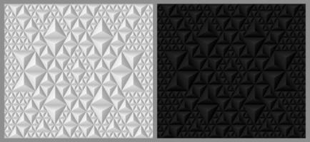 fondo abstracto 3d triángulo blanco y negro vector