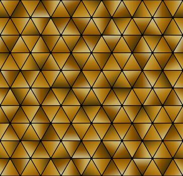 Golden rounded triangular shape background vector