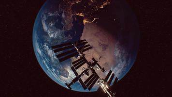 station spatiale internationale dans l'espace extra-atmosphérique sur l'orbite de la planète terre video