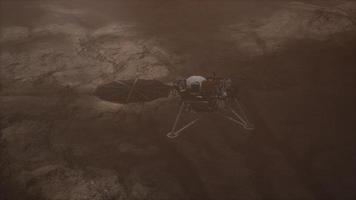 Insight Mars exploring the surface of red planet video