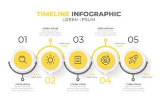 plantilla de infografía de línea de tiempo vector