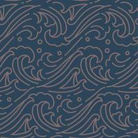 Japanese Wave Seamless Pattern vector