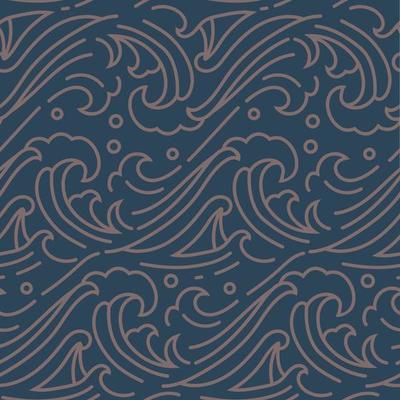 Japanese Wave Seamless Pattern
