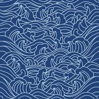 Japanese Wave Seamless Pattern vector