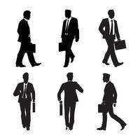 Business Man Walk Shilouette Concept vector