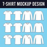 Flat Outline Tshirt Templates vector