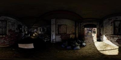 vista vr360 de la antigua fábrica abandonada video