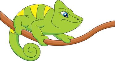 Cute and adorable chameleon cartoon vector