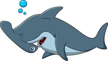 lindo vector de ilustración de tiburón martillo