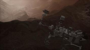 Curiosity Mars Rover exploring the surface of red planet video