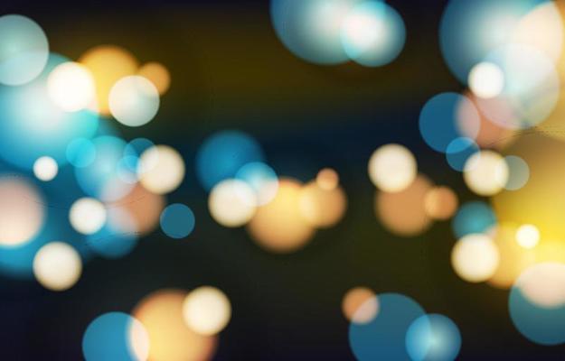Blue and Gold Bokeh Background