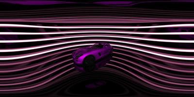 Rotate Luxury Sport Car in Virtual Reality video