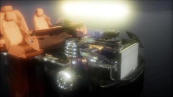 motor e outras peças visíveis no carro video