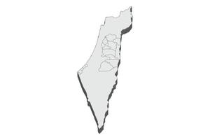 3D map illustration of Palestine vector