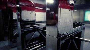 empty old subway train station