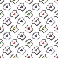 pattern of a T-shirt with a heart.Pattern for Valentines Day vector