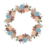 Easter wreath. Vector illustration