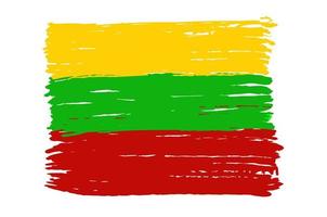 Lithuania s national flag is isolated against a white background vector