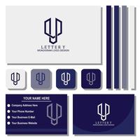 Letter Y Monogram Logo With Bussiness Card Template