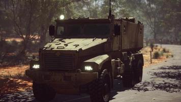 convoy armored vehicle on the road video