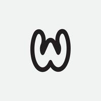 Initial letter W monogram logo. vector