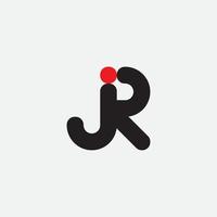 Initial letter JR monogram logo. vector