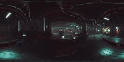 vista vr360 del interior de la nave espacial video