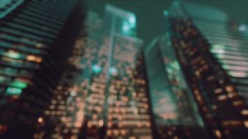 abstrakte Unschärfe und defokussiertes Stadtbild in der Dämmerung für den Hintergrund video