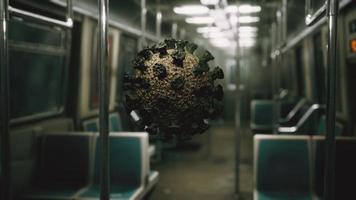 épidémie de coronavirus covid-19 dans une voiture de métro video