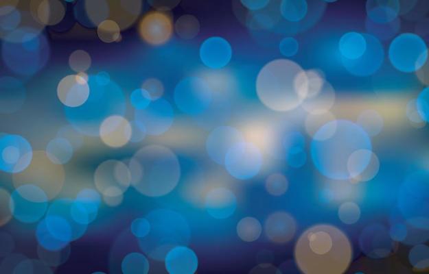 Gold and Blue Abstract Bokeh Background