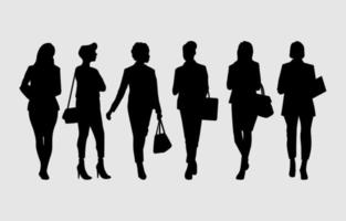 Business woman SIlhouette item Set vector