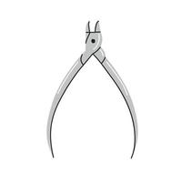 Cuticle nippers for removing cuticles in cartoon style isolated on white background. Vector illustration.