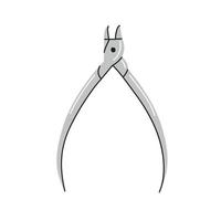 Cuticle nippers for removing cuticles in cartoon style isolated on white background. Vector illustration.