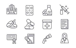 Apothecaries Icon Set vector