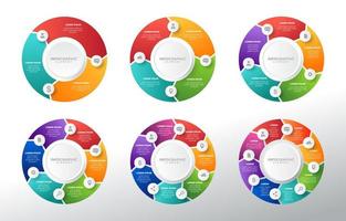 Circular Step Infographic vector