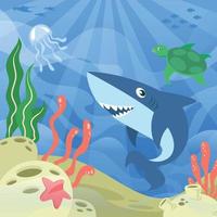 Blue Ocean Background vector