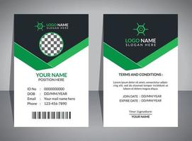 diseño de tarjeta de identificación comercial vector