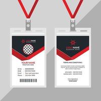 diseño de tarjeta de identificación moderno y profesional, diseño de tarjeta de identificación corporativa y creativa, tarjeta de identificación simple y abstracta, plantilla de diseño de tarjeta de identificación vector