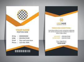 ID Card Design Template For Company And Business vector