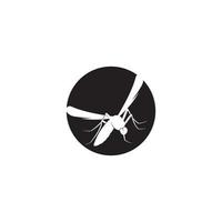 Ilustración de vector de diseño de logotipo de mosquito. plantilla de diseño de mosquitos