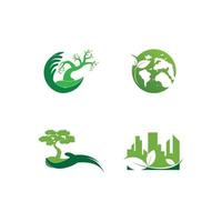 Go green, save our planet, in an isolated white background vector