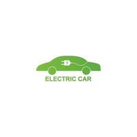 Electric car green car Vector illustration