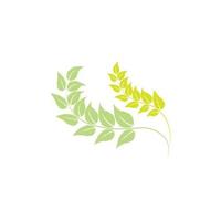 green leaf ecology nature element vector icon