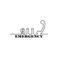 Emergency call icon template with 911. vector