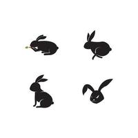 Rabbit Logo template vector icon illustration design