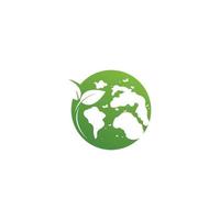 Go green, save our planet, in an isolated white background vector