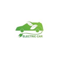 coche eléctrico coche verde ilustración vectorial vector