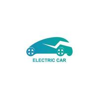 Electric car green car Vector illustration