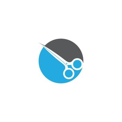 Scissors and hairbrush graphic icon. Sign crossed scissors and hairbrush isolated on white background.