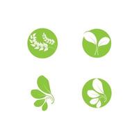 green leaf ecology nature element vector icon